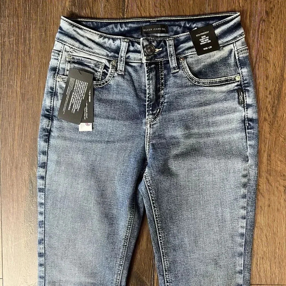🆕 Silver Jeans Suki Curvy Fit Mid Rise Skinny Jeans SZ 26/2 - Picture 4 of 7